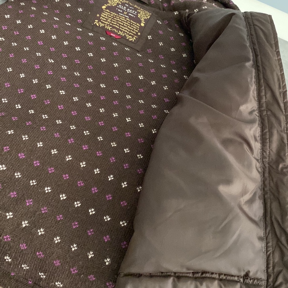 Old Navy Brown Hooded Puffer Vest - image 6